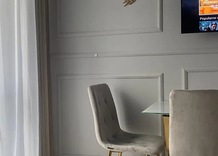 דירה Gold Glamour Z Dwoma Sypialniami, Duzy Balkon