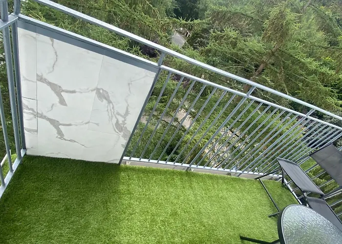 דירה Gold Glamour Z Dwoma Sypialniami, Duzy Balkon