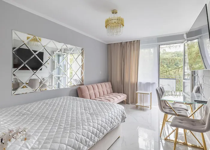 Lejlighed Gold Glamour Z Dwoma Sypialniami, Duzy Balkon *